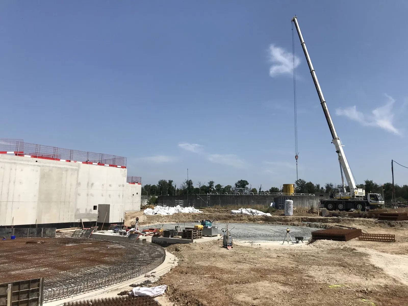 Construction de radiers circulaires pour une unité de méthanisation