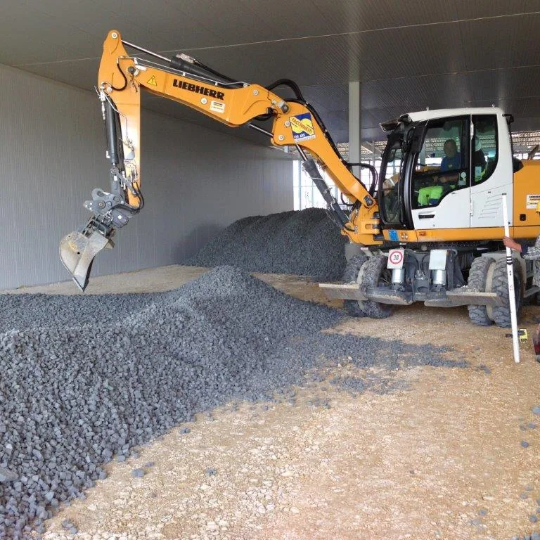 Isolation MISAPOR sous dallage - Construction d'un centre logistique pour magasin LIDL à CH-1541 Sévaz - photo de chantier 07