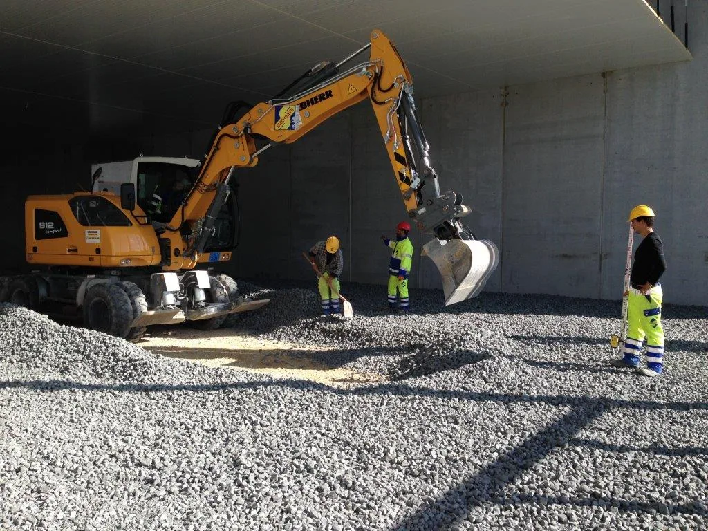 Isolation MISAPOR sous dallage - Construction d'un centre logistique pour magasin LIDL à CH-1541 Sévaz - photo de chantier 09