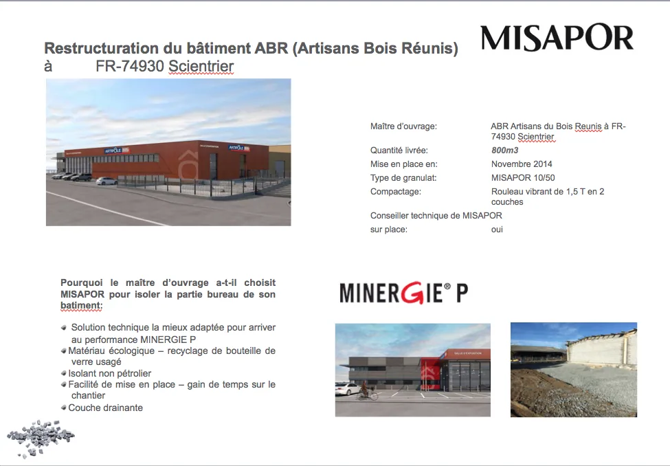 MISAPOR sous radier - Construction d’un bureau ABR 74930 Scientrier - photo de chantier 01