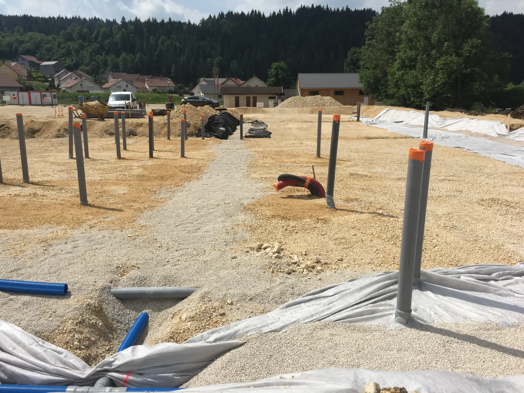 MISAPOR sous radier - Groupe scolaire et périscolaire 25300 Granges-Narboz - photo de chantier 04