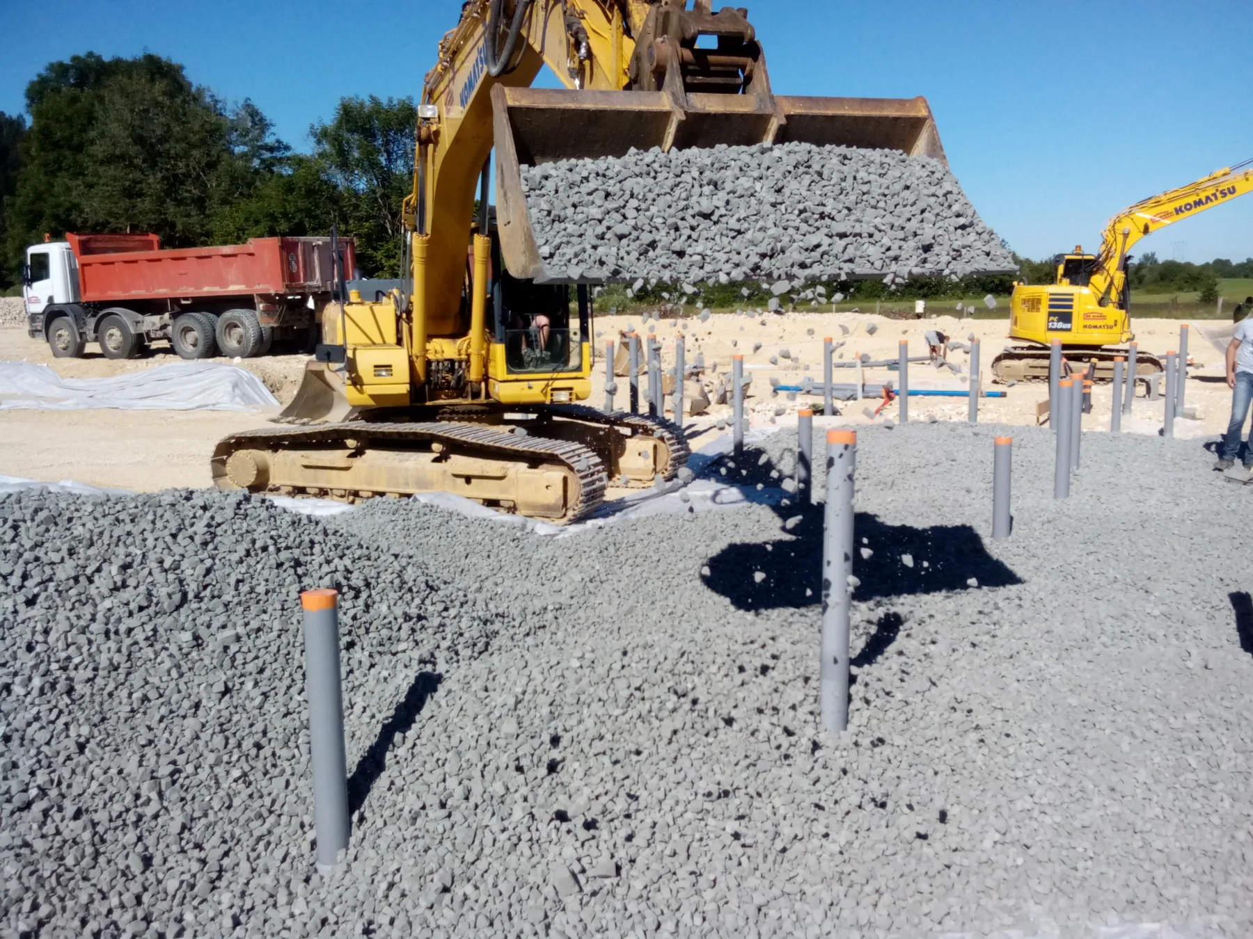 MISAPOR sous radier - Groupe scolaire et périscolaire 25300 Granges-Narboz - photo de chantier 11