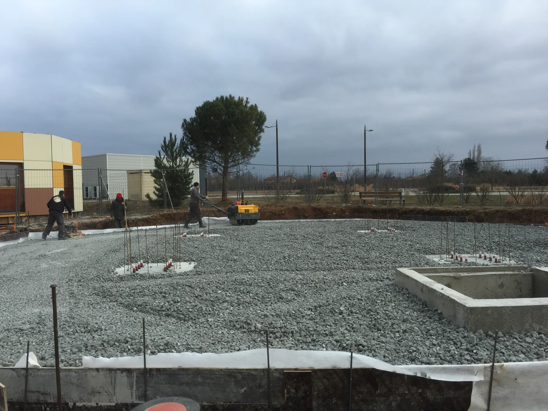 MISAPOR sous radier - Immeuble de bureaux Octogone avec bureaux à énergie positive à valence - photo de chantier 13