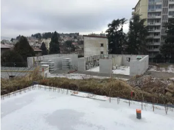 MISAPOR sous radier - 13 maisons passives les jardins de Clemenceau 42000 ST Etienne - photo de chantier 01