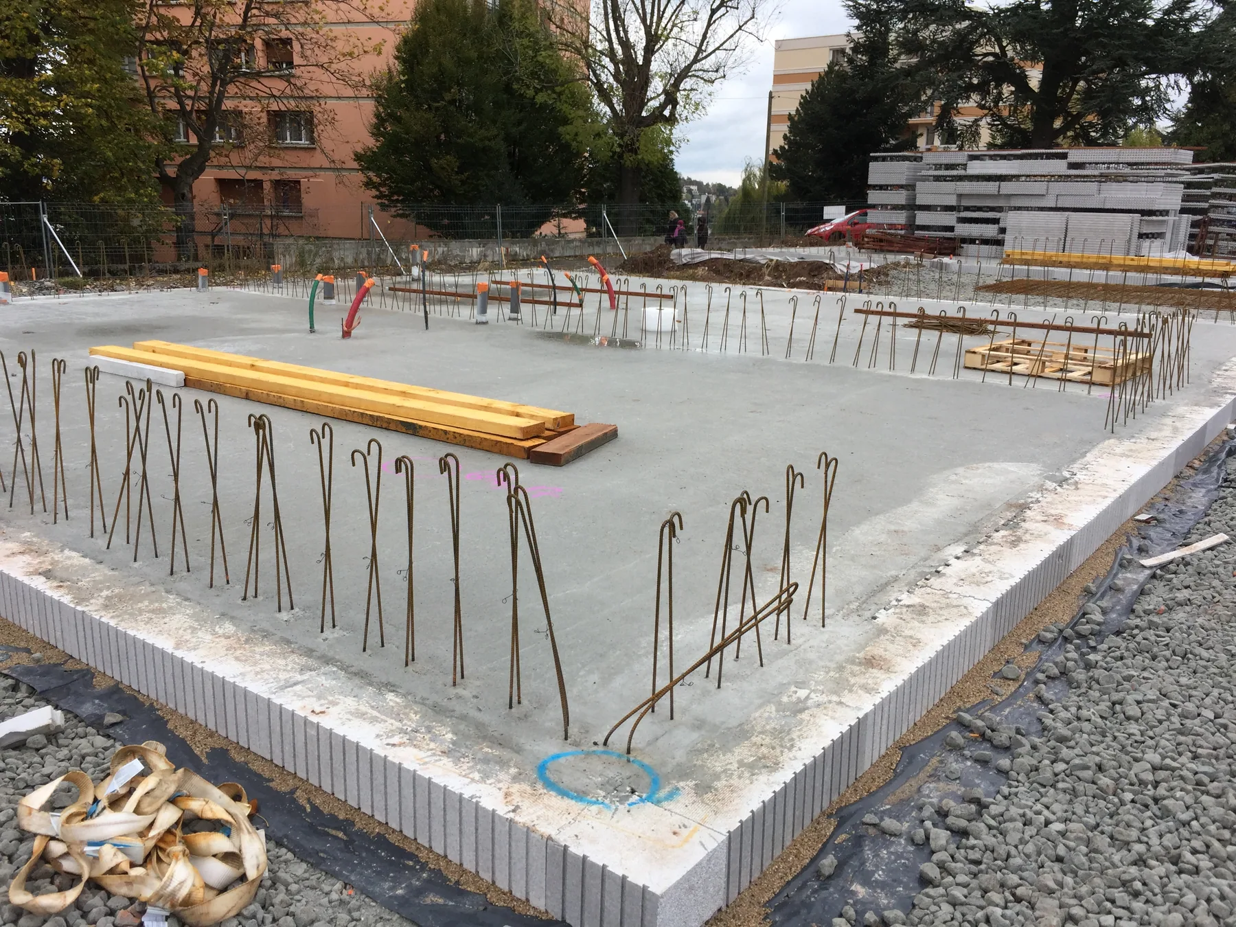 MISAPOR sous radier - 13 maisons passives les jardins de Clemenceau 42000 ST Etienne - photo de chantier 13
