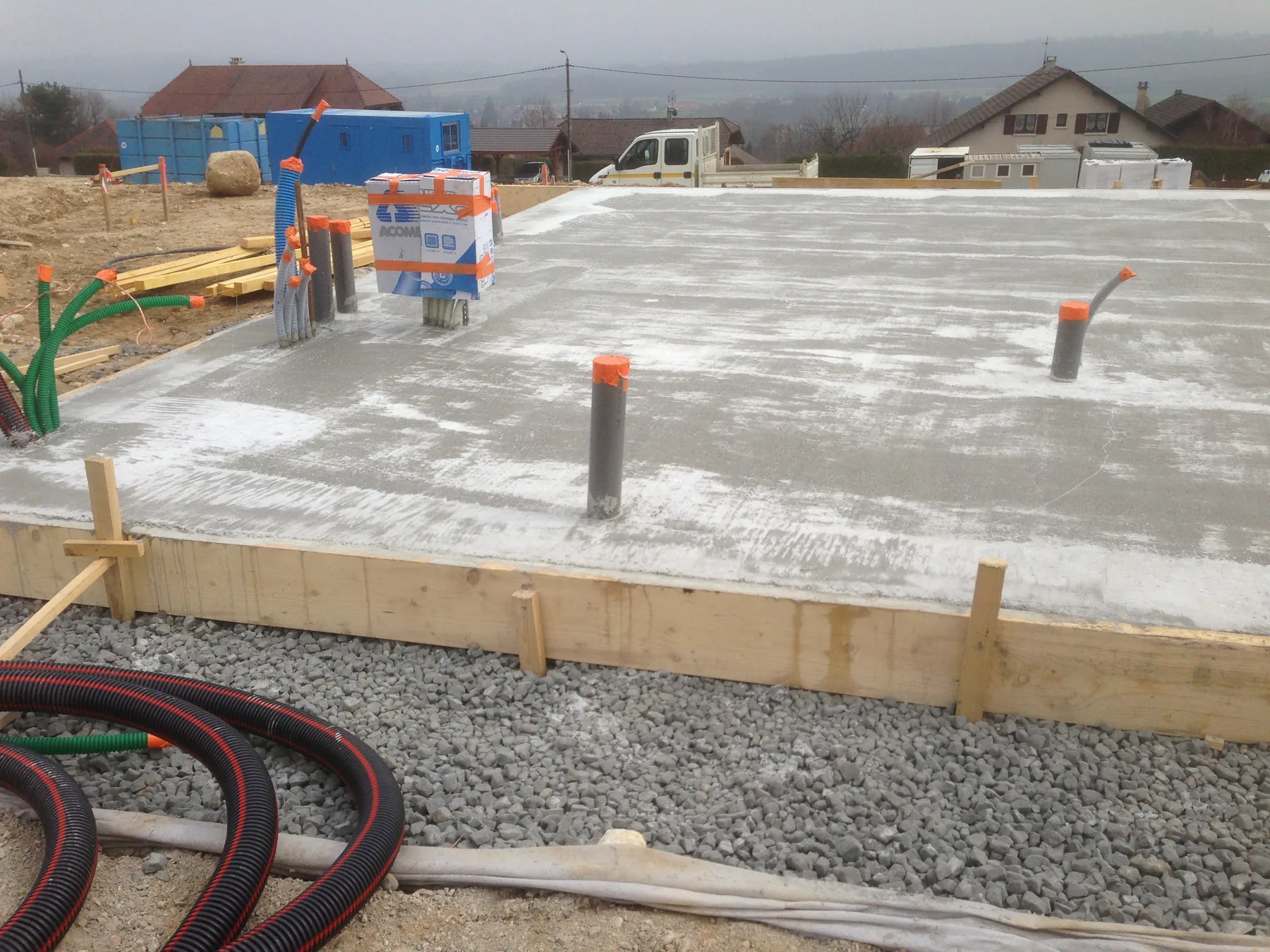 MISAPOR sous radier - 16 maisons FR-01630 Saint-Jean-de-Gonville - photo de chantier 08
