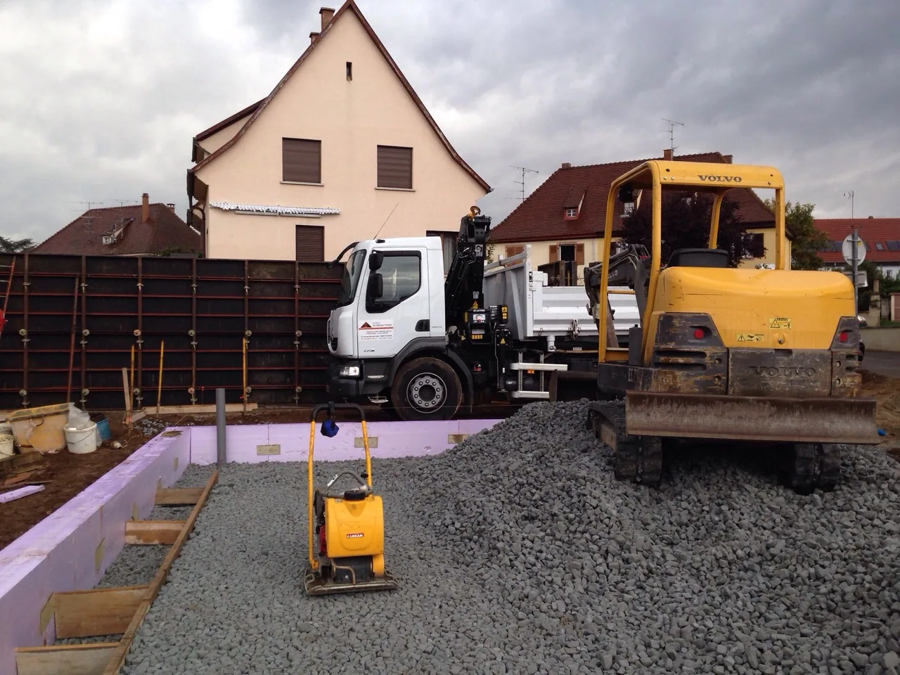 MISAPOR sous radier - Maison passive O’Connel Lodge FR-68630 BENNWIHR - photo de chantier 01