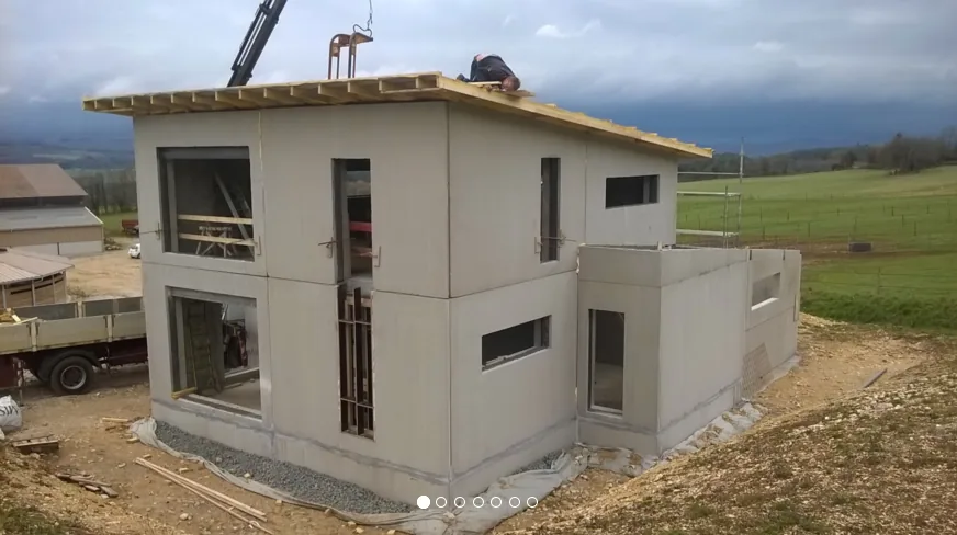 MISAPOR sous radier - Maison passive RENAUD MOIRANS 39260 - photo de chantier 01