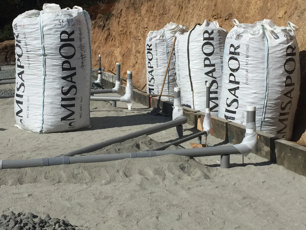 MISAPOR sous radier - Projet Corse OLMETO - photo de chantier 01