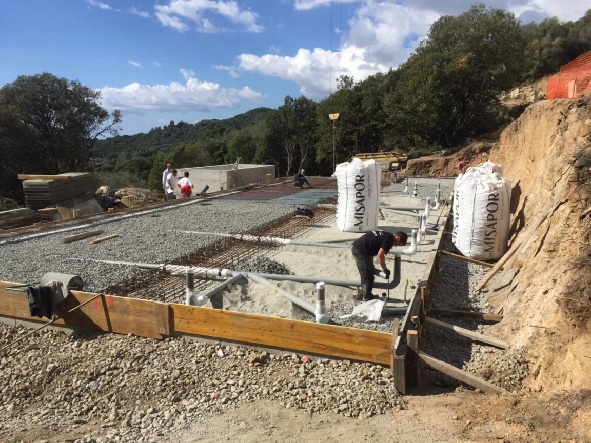 MISAPOR sous radier - Projet Corse OLMETO - photo de chantier 02